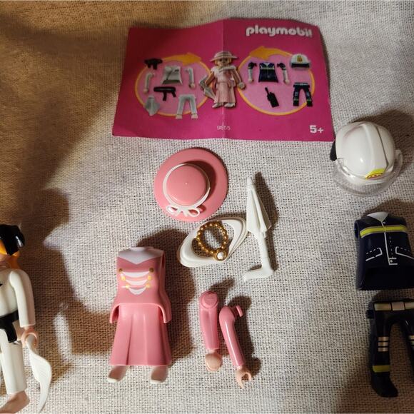Playmobile 3 in 1 Girl figure Karate Fire fighter Victorian woman 9855 - Picture 4 of 5